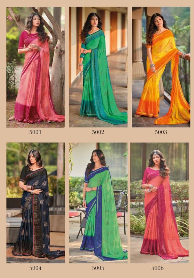 Kashvi Nikhar Chiffon Printed Designer Regular Wear Latest Saree Collection